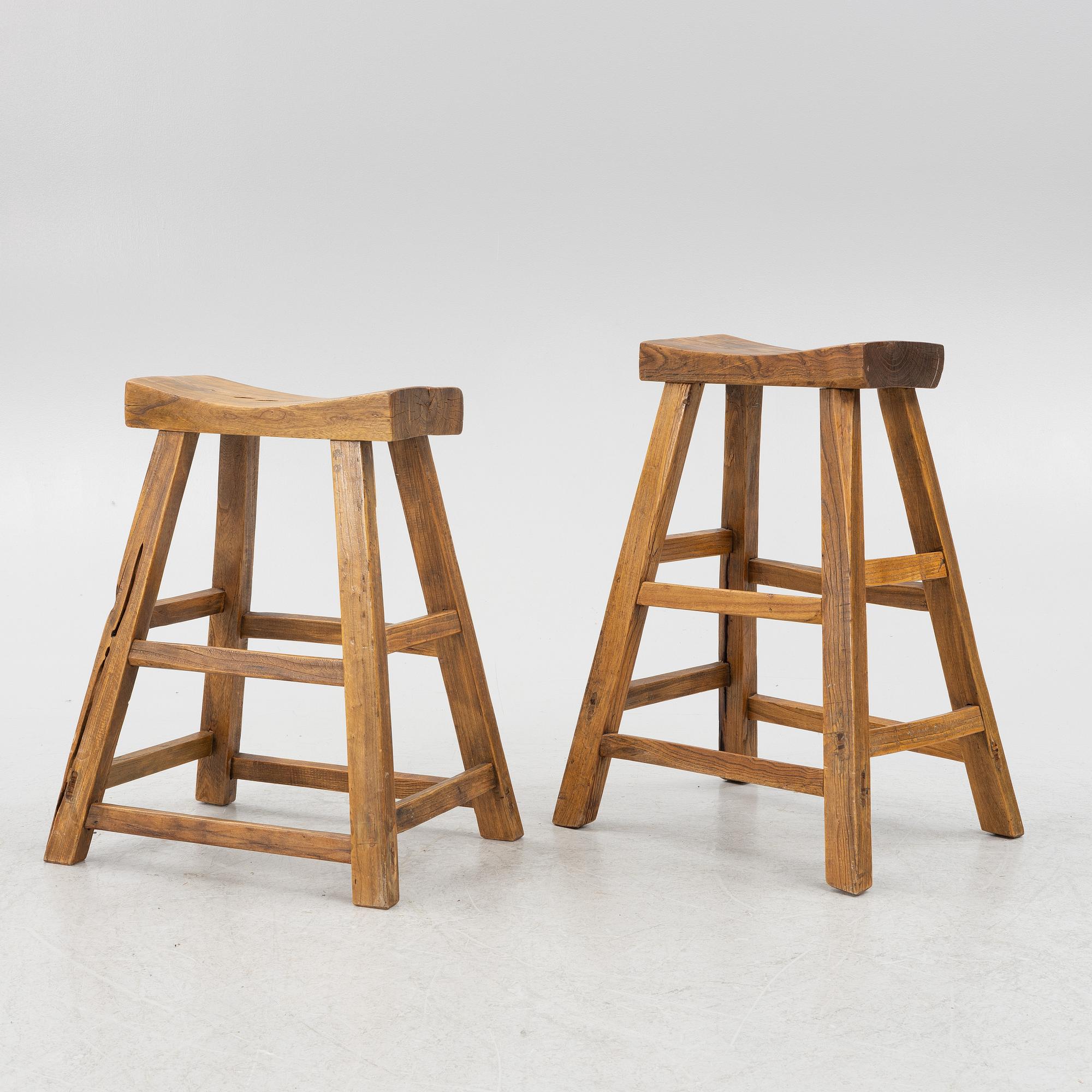 A pair of stools, 2000s.