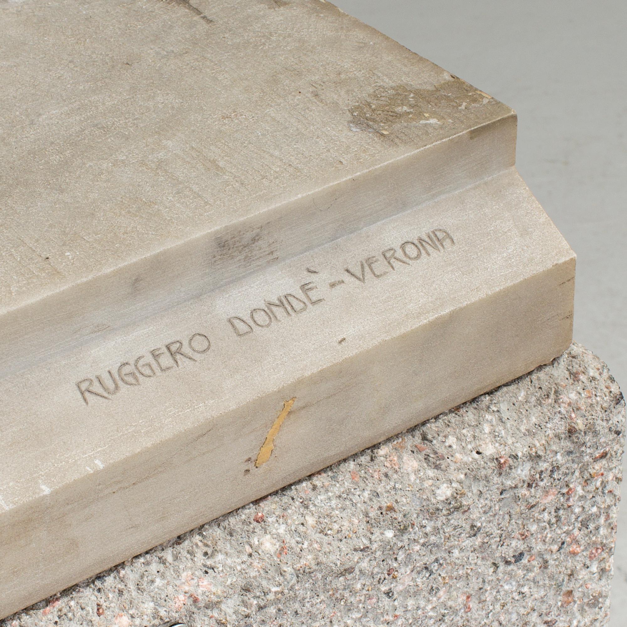 RUGGERO DONDÉ, sculpture, marble, signed Ruggero Donde - Verona.