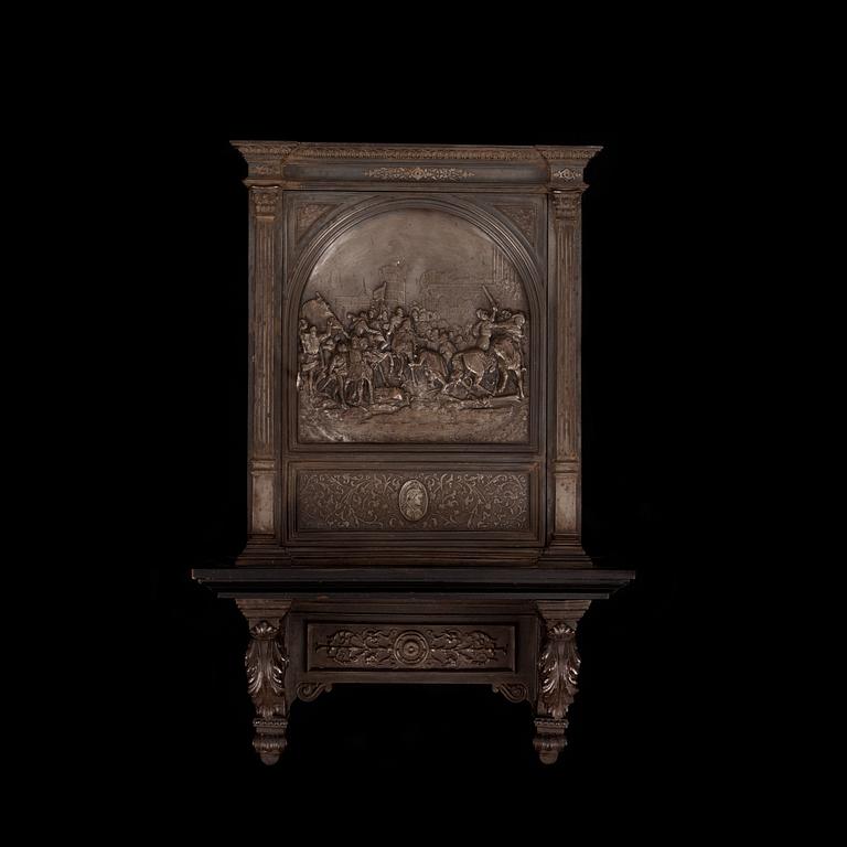 HÄNGSKÅP, nyrenässans, 1800-tal.