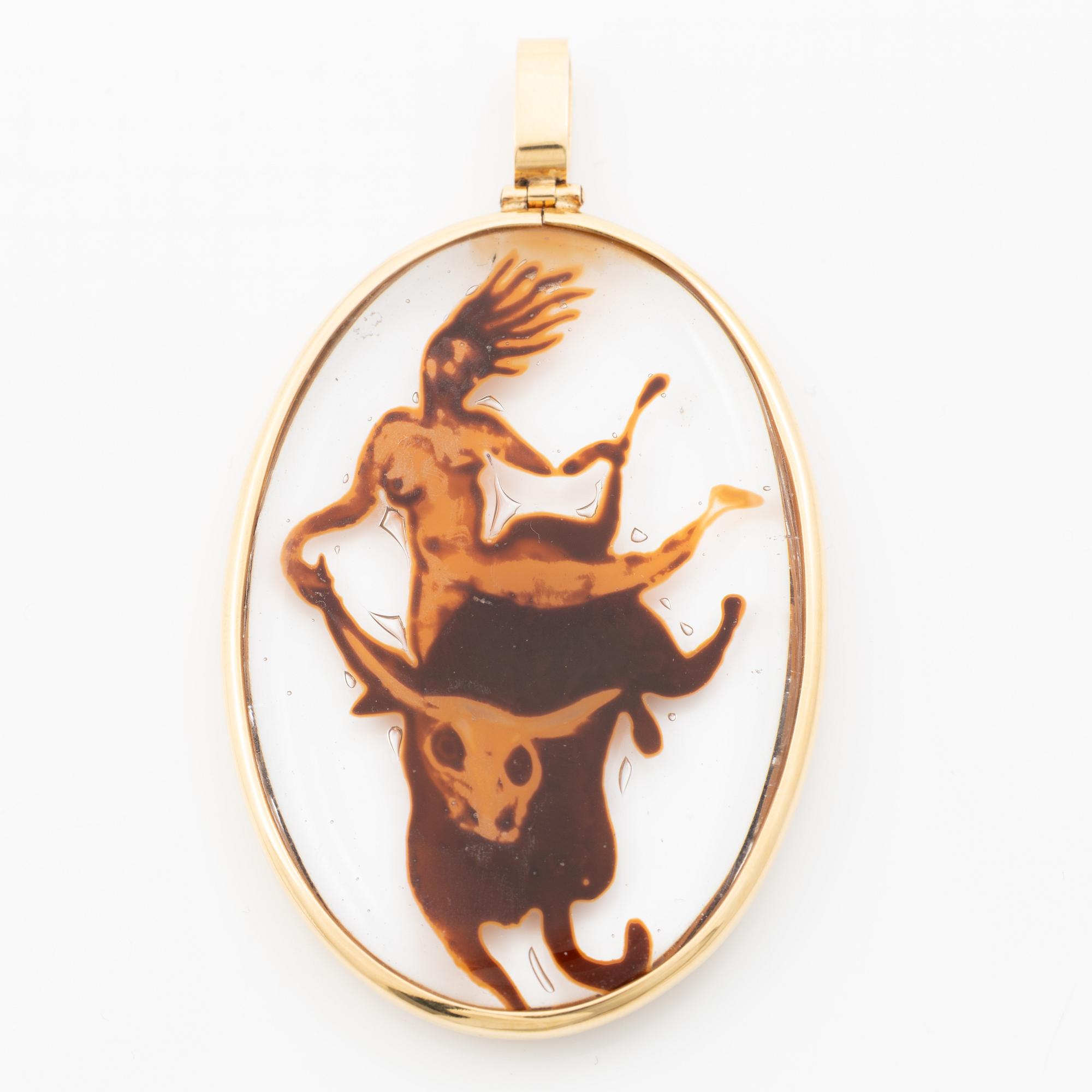 Edward Hald, a pendant, 'Europa and the Bull'.