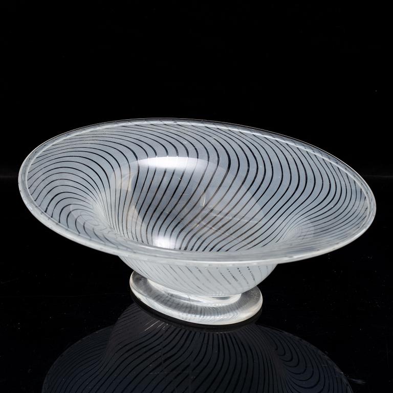 EDWARD HALD, a Graal glas bowl, Orrefors, signed.