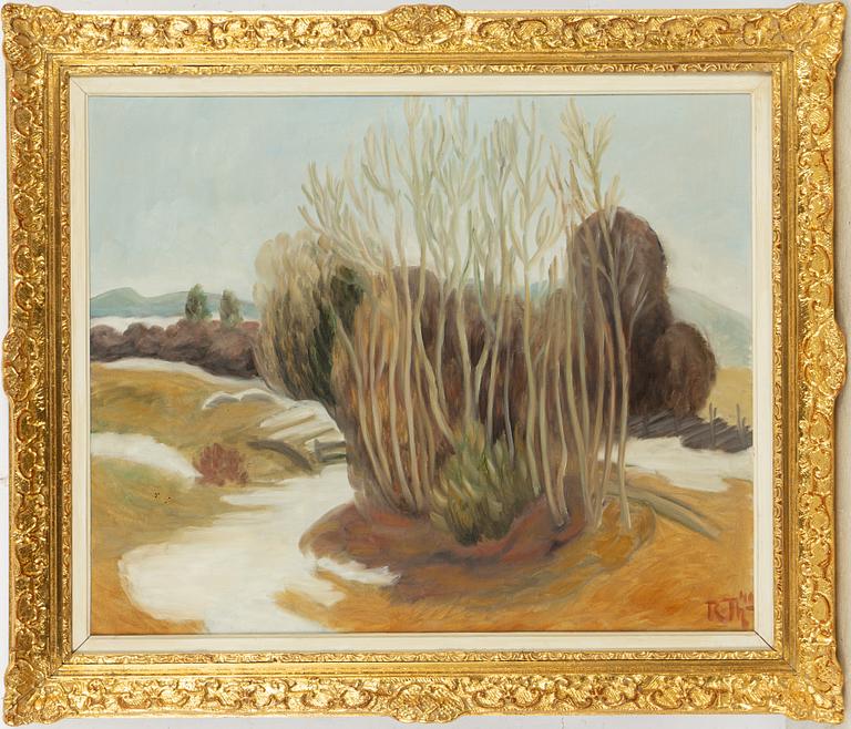 Rudolph Thygesen, Vårskog with melting snow.