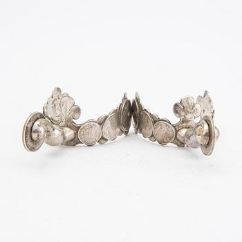 J Ernst sporrar ett par silver 18/1900-tal.