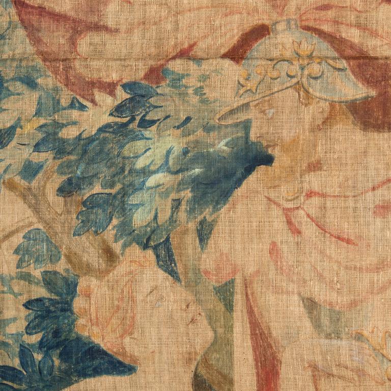 A PAINTED TEXTILE, ca 236 x 295 cm, probably Sweden, first half of the 20th century.