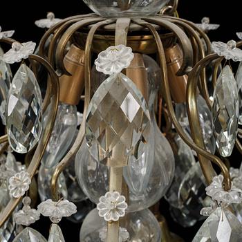 A rococo style chandelier, 20th Century.