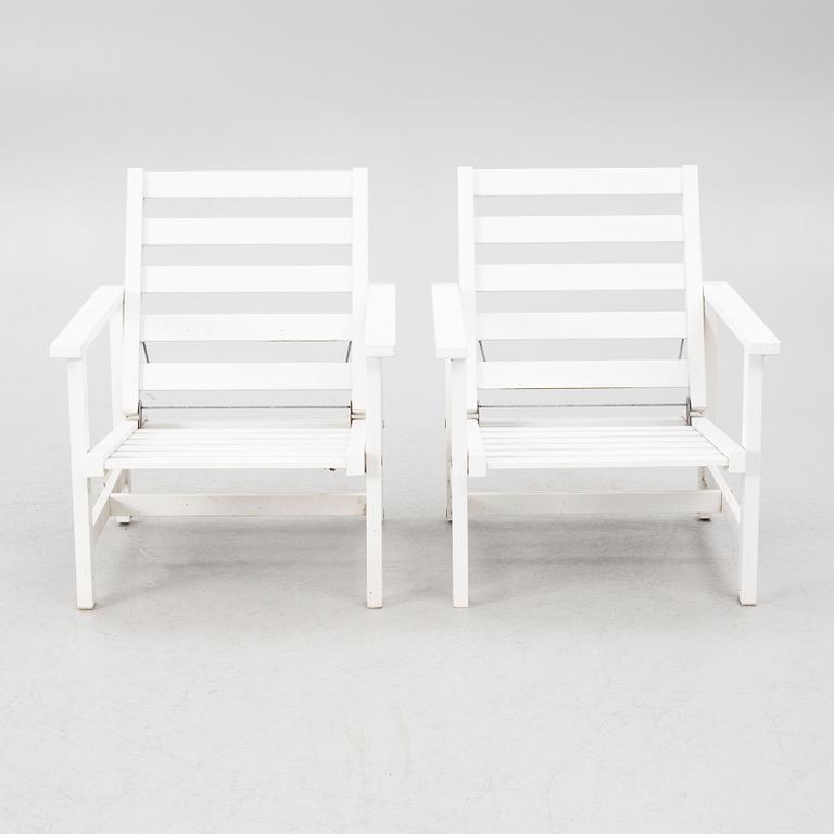 Elsa Stackelberg, däck/solstolar, ett par, Fri Form AB, Edsbruk.