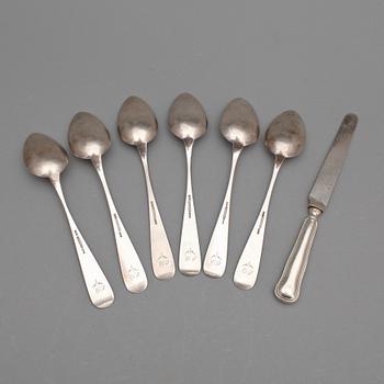 BESTICKSERVISDELAR, 20 delar, bl a  P. EVERSEN, mestadels Norge, 1900-talets första hälft. Totalvikt ca 565 gram.
