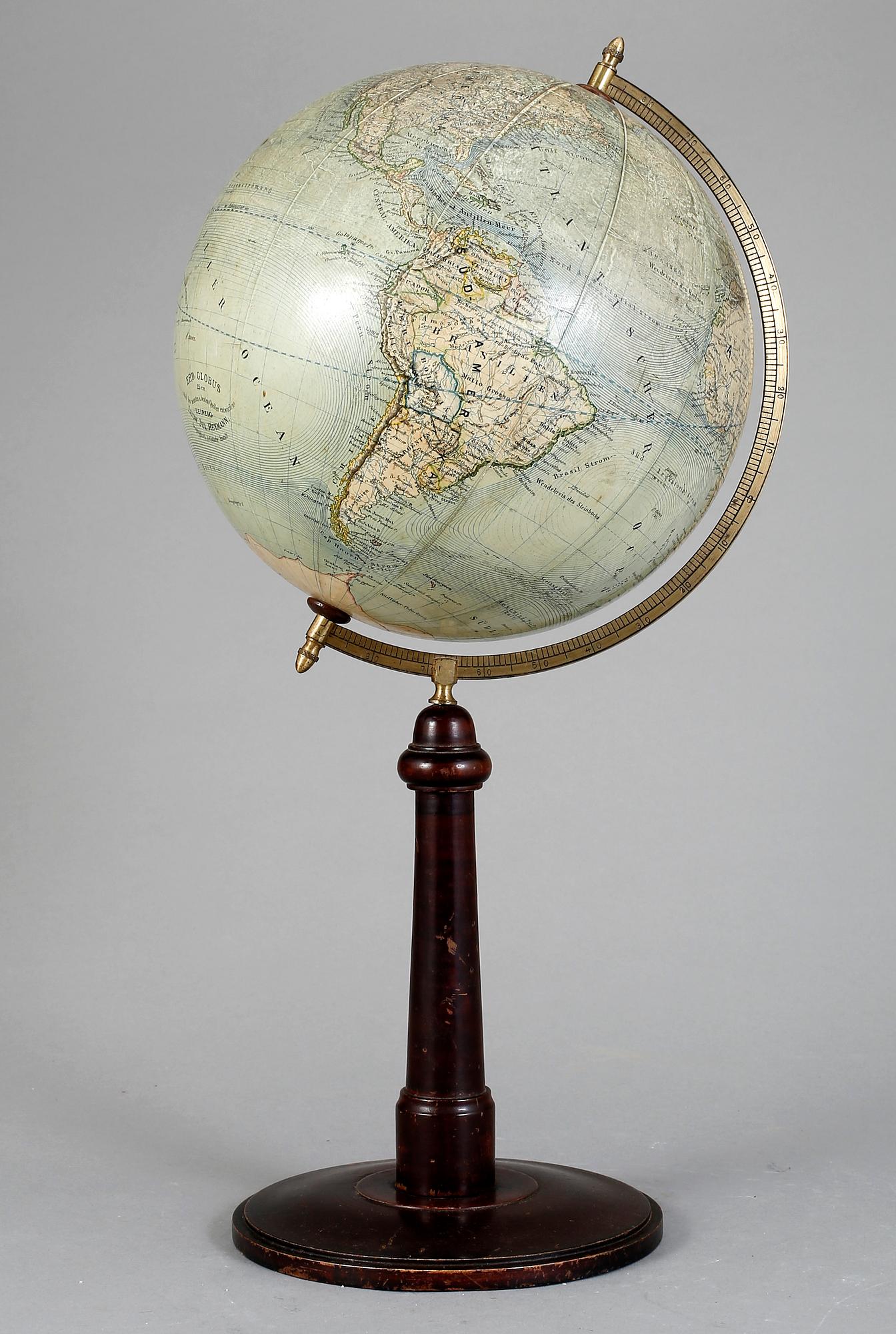 JORDGLOB, Ludw. Jul. Heymann, Leipzig, 1900-talets början.