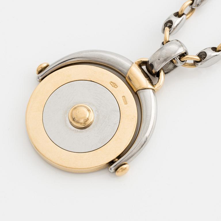 Bulgari, necklace, 18K gold and steel.