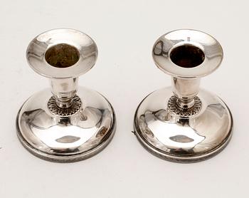 LJUSSTAKAR, ett par, silver, K & Ec, Göteborg, 1954.