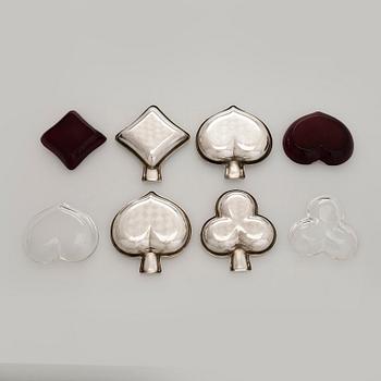 A tray with ashtrays, silver and glass, Czechoslovakia 1942-1945.