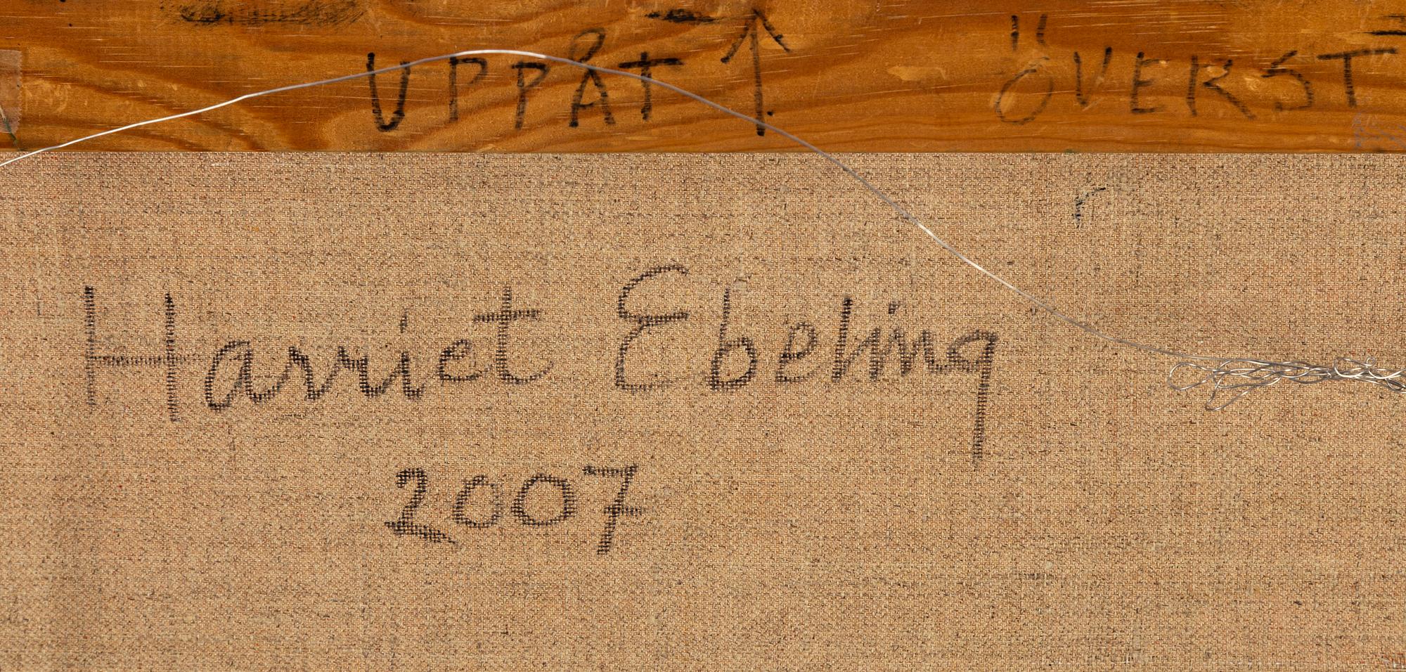 Harriet Ebeling, oil on canvas, signed and dated 2007 verso.
