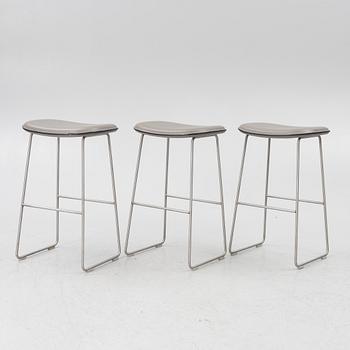 Jasper Morrison, a set of three "Hi-Pad" bar stools, Cappellini.