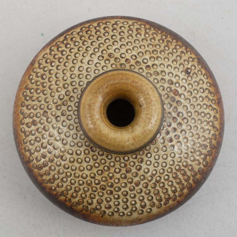 Stig Lindberg, a stoneware vase, Gustavsbergs studio 1964.