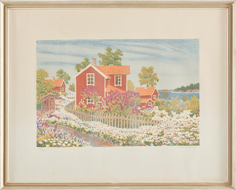 OSKAR BERGMAN, färglitografi, signerad och numrerad 251/260.