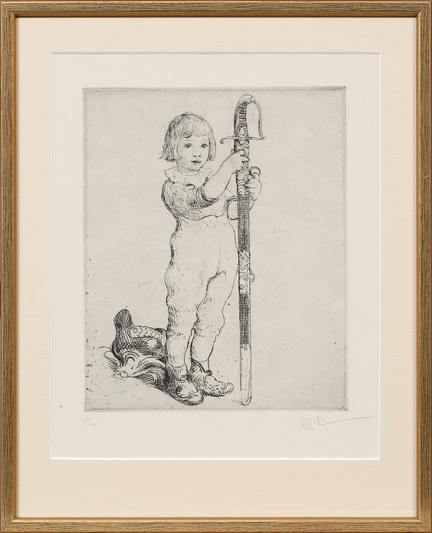 CARL LARSSON, etsning, monogramsignerad och numrerad 52/100.