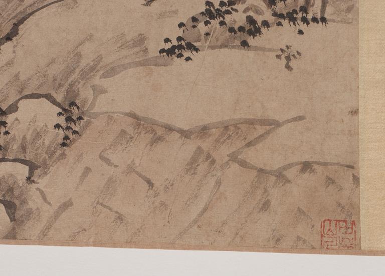 RULLMÅLNING, Shen Zhous (1427-1509) efterföljd, Qingdynastin, 1800-tal.