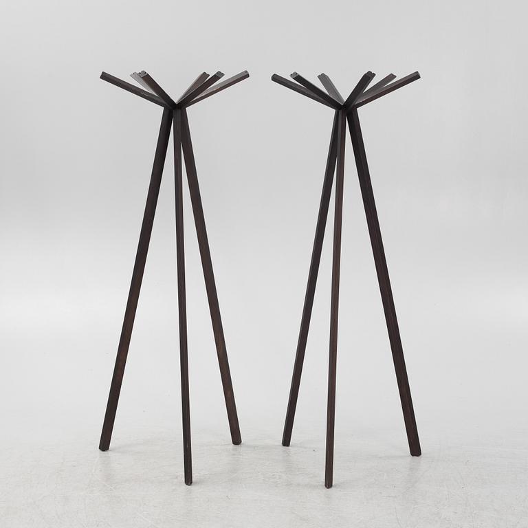 Nendo, a pair of 'Rokamura' coat hanger, De Padova, Italy.