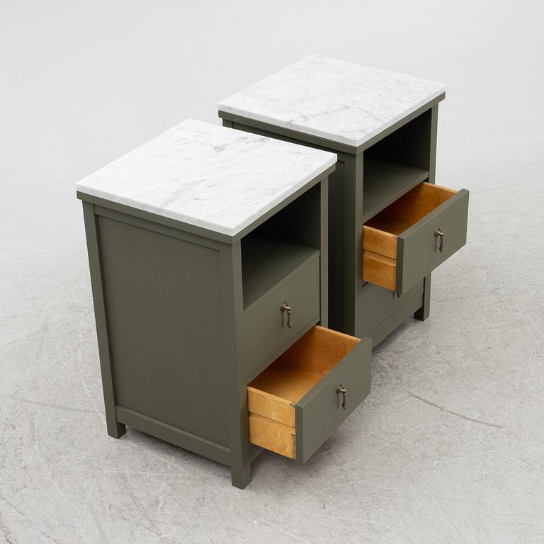 A pair of bedside tables, early 20th Century.