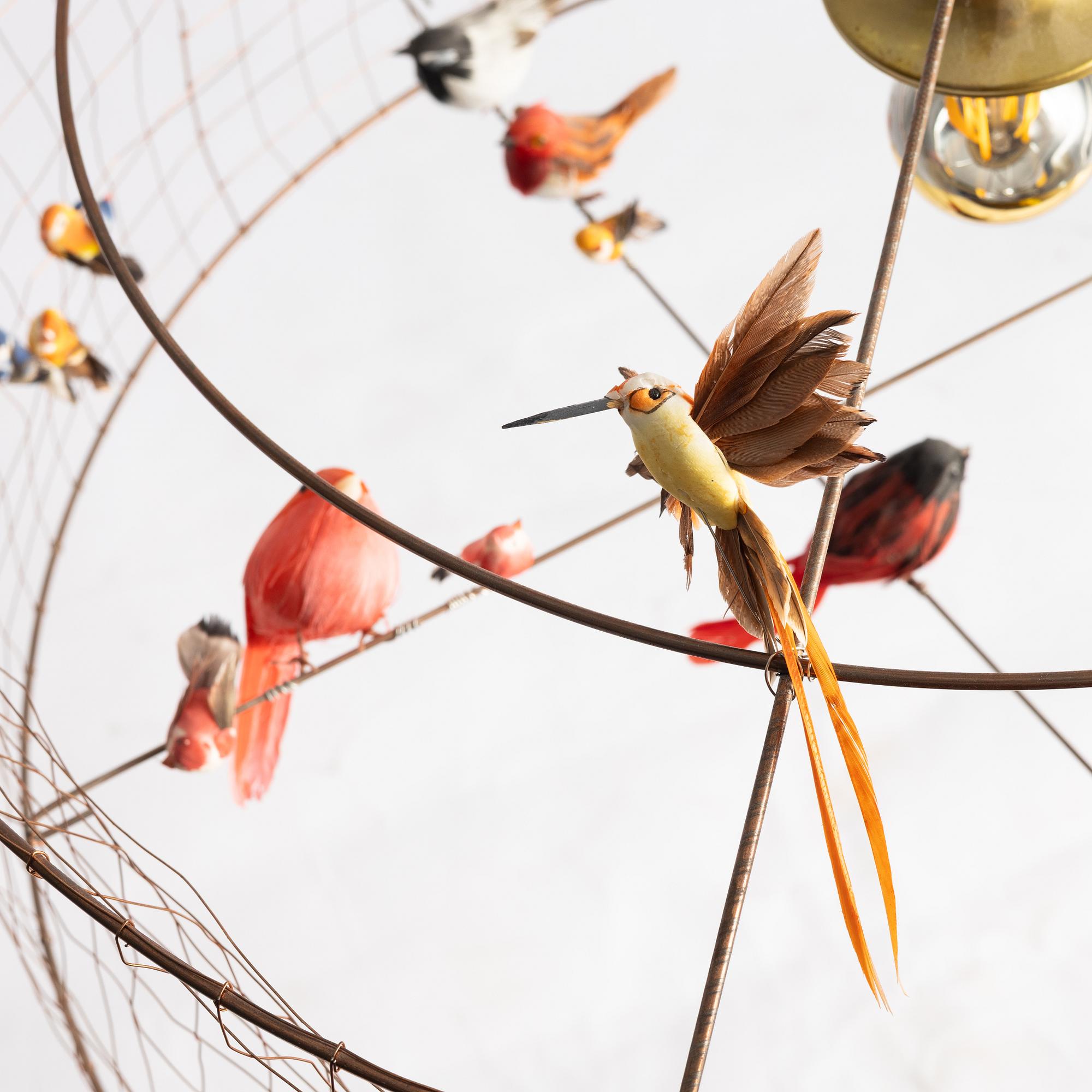 Mathieu Challières, ceiling lamp, "Suspension Demi-Grande Volière", Challières, France.