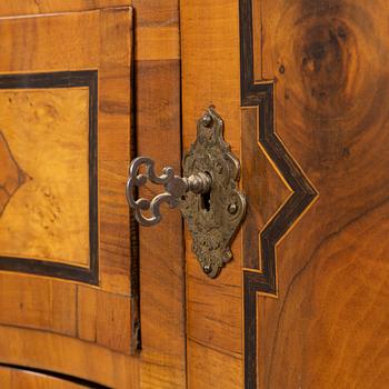 A South German late Baroque marquetry 'Tabernakelschrank' writing cabinet, first part of the 18th century.