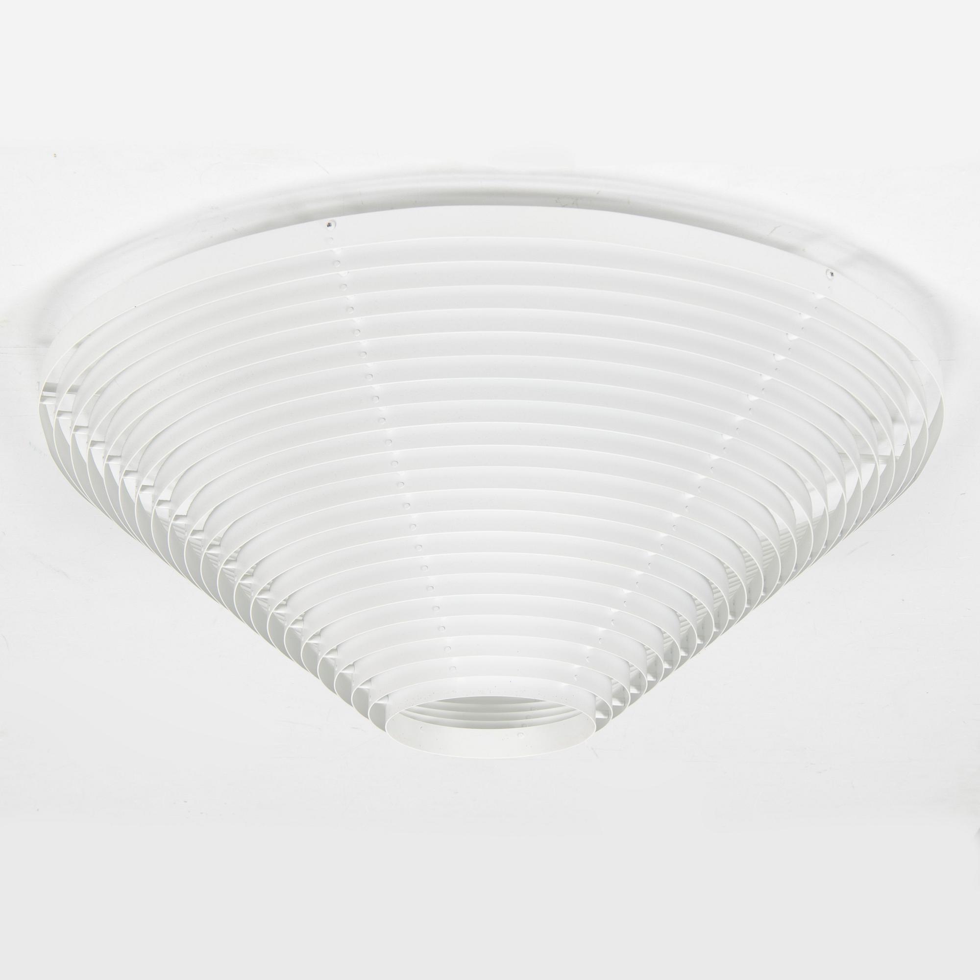 Alvar Aalto, taklampa, modell A622A, tillverkare Valaisinpaja Oy, 1900-talets slut.