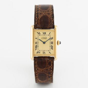 must de Cartier, Tank, wristwatch, 23.5 x 23 (30.5) mm.