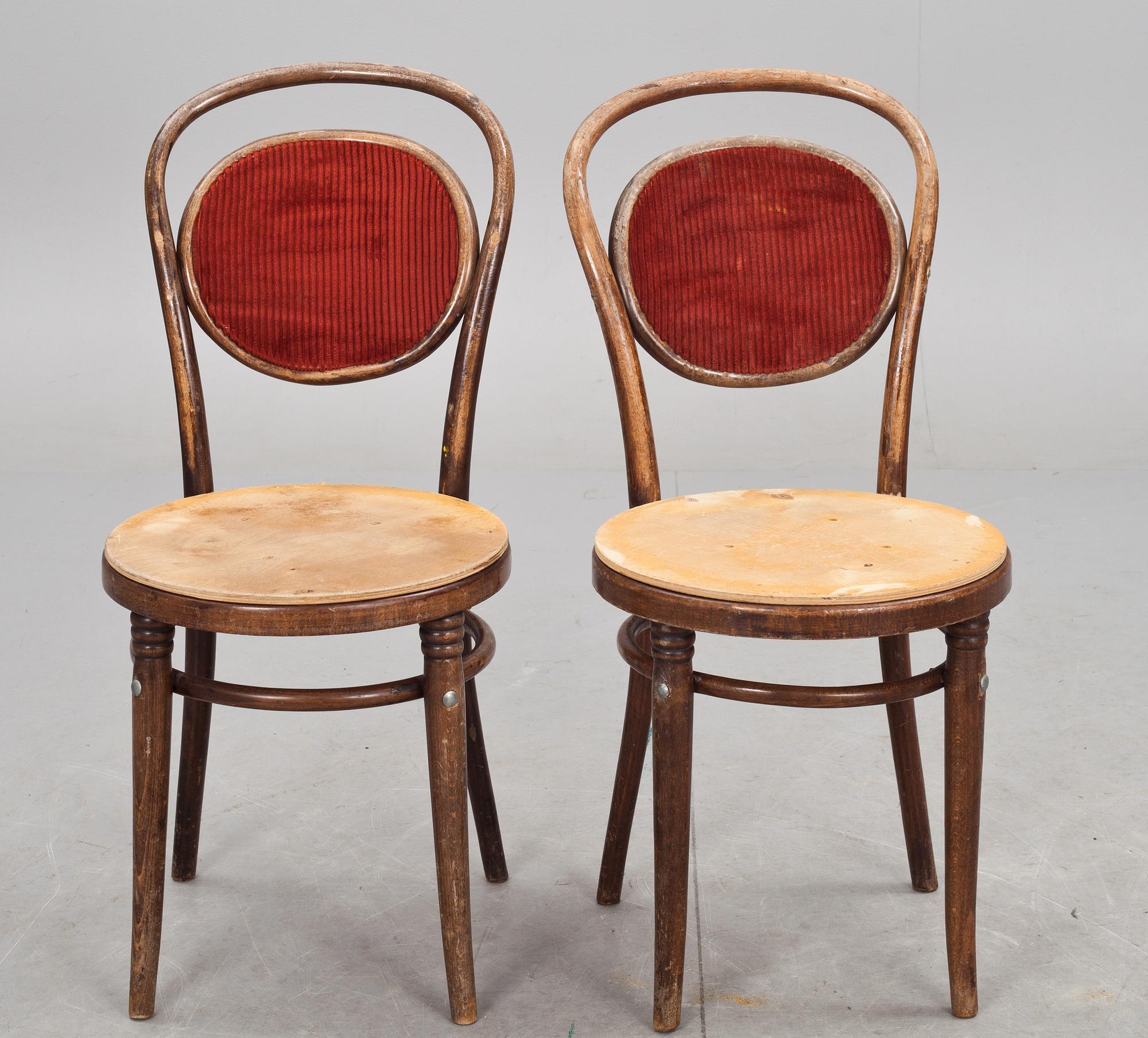 CAFÉSTOLAR, 6 st, 1900-talets första hälft.