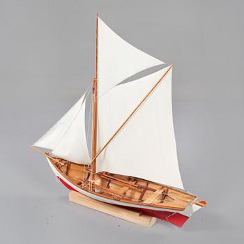 BÅTMODELL, tillverkad av Axel Glimberg, Baskemölla, 1970.