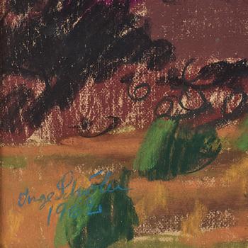 Inge Schiöler, pastel, signed and dated 1962.