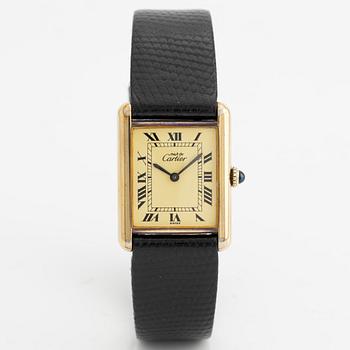 must de Cartier, Tank, wristwatch, 23.5 x 23 (30.5) mm.