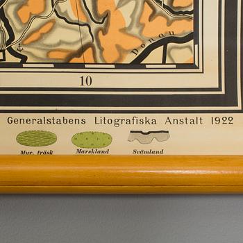 SKOLKARTA, "Brittiska öarna", Norstedts & söner, 1922.