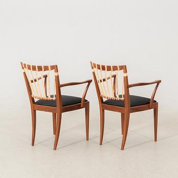Josef Frank, armchairs a pair, model 1165, Svenskt Tenn.