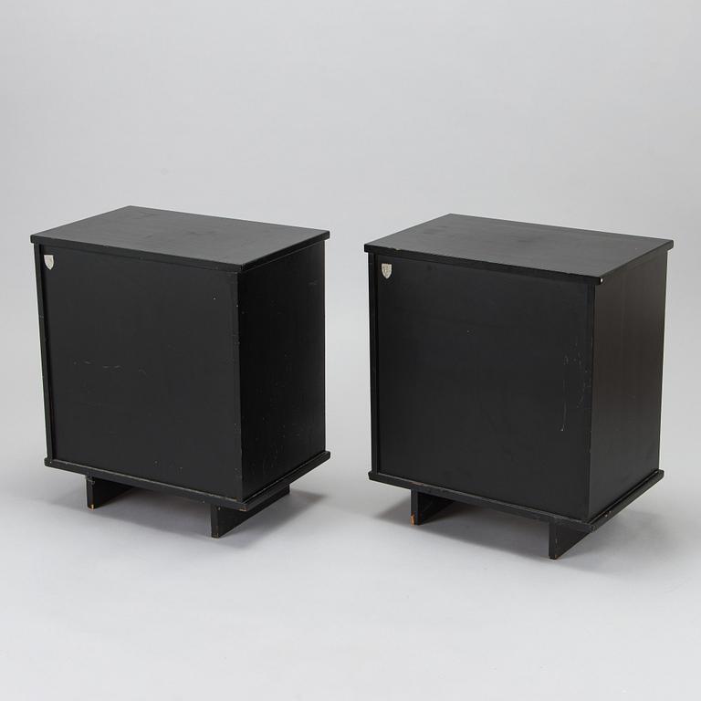 Ilmari Tapiovaara, a pair of 1960s drawers/bedside tables, model 1503, for Asko, Finland.