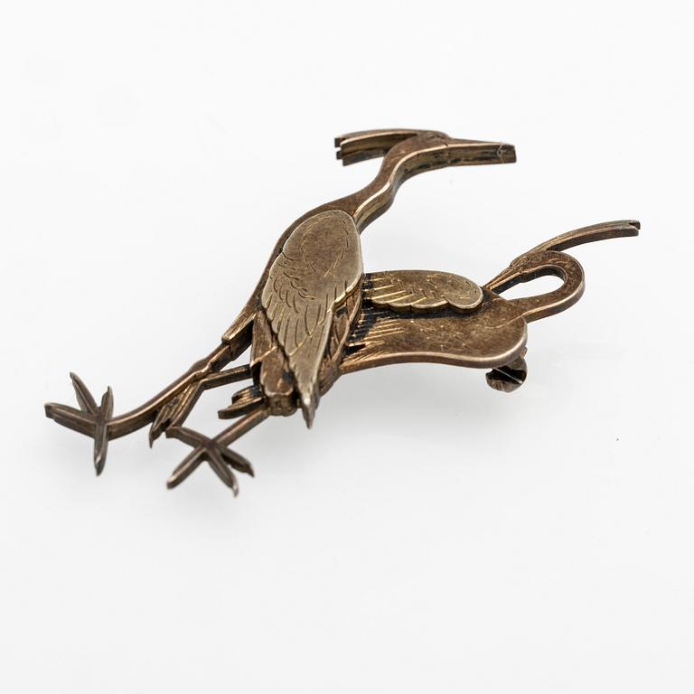 Wiwen Nilsson, Brooch, sterling silver, Lund 1966.