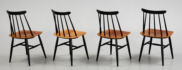 STOLAR, 4 stycken, "Fanett", Ilmari Tapiovaara, 1900-talets andra hälft.
