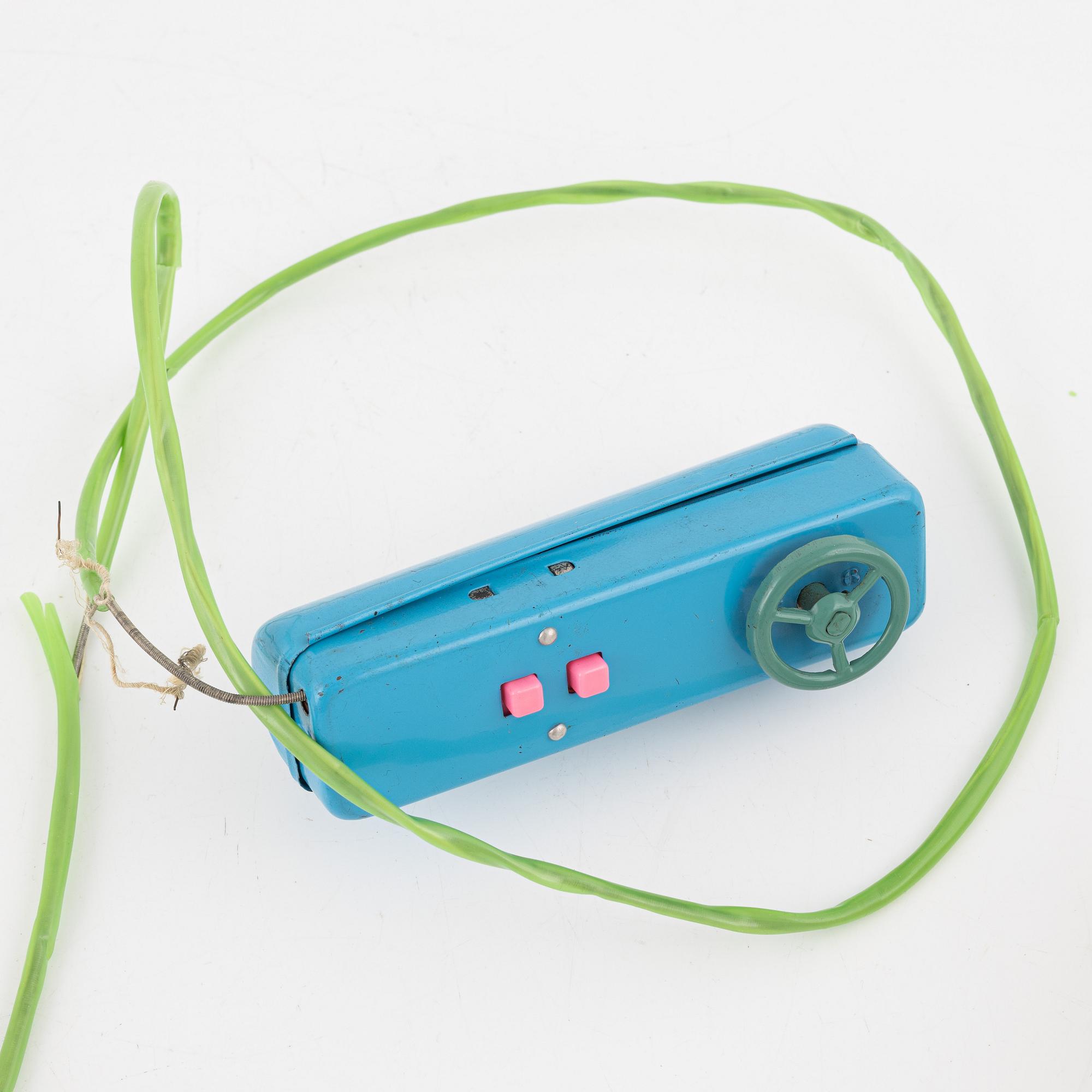 Nine toy cars, mostly Dinky toys.