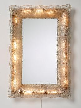 A Swedish Modern glass wall mirror, 1940's.