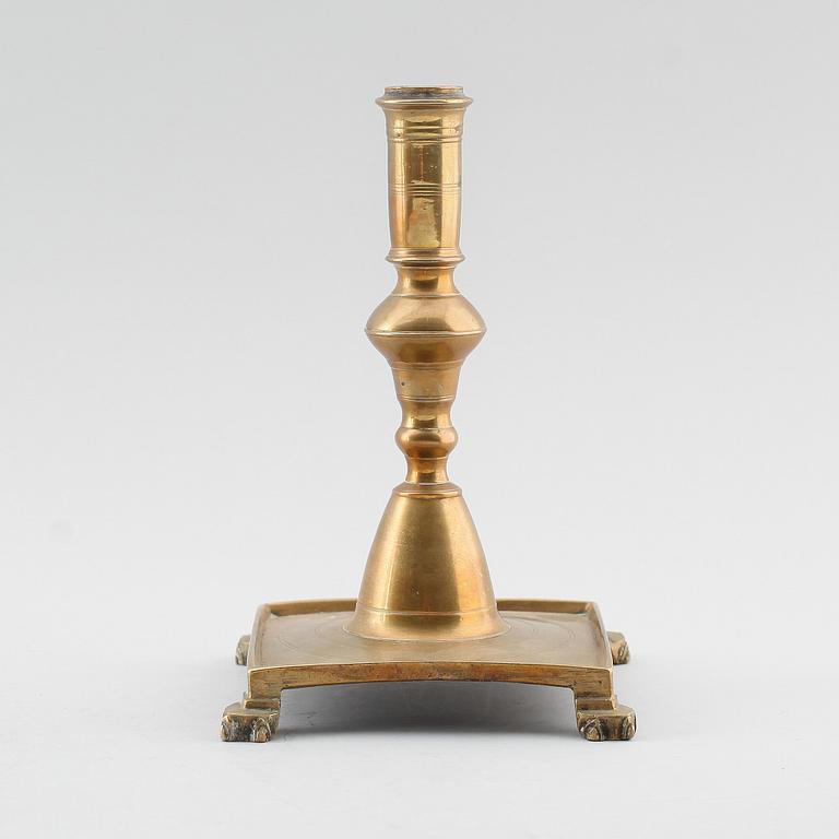 LJUSSTAKE, mässing, barock, 1600-tal.
