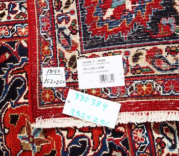 A Meshed carpet, c. 352 x 250 cm.