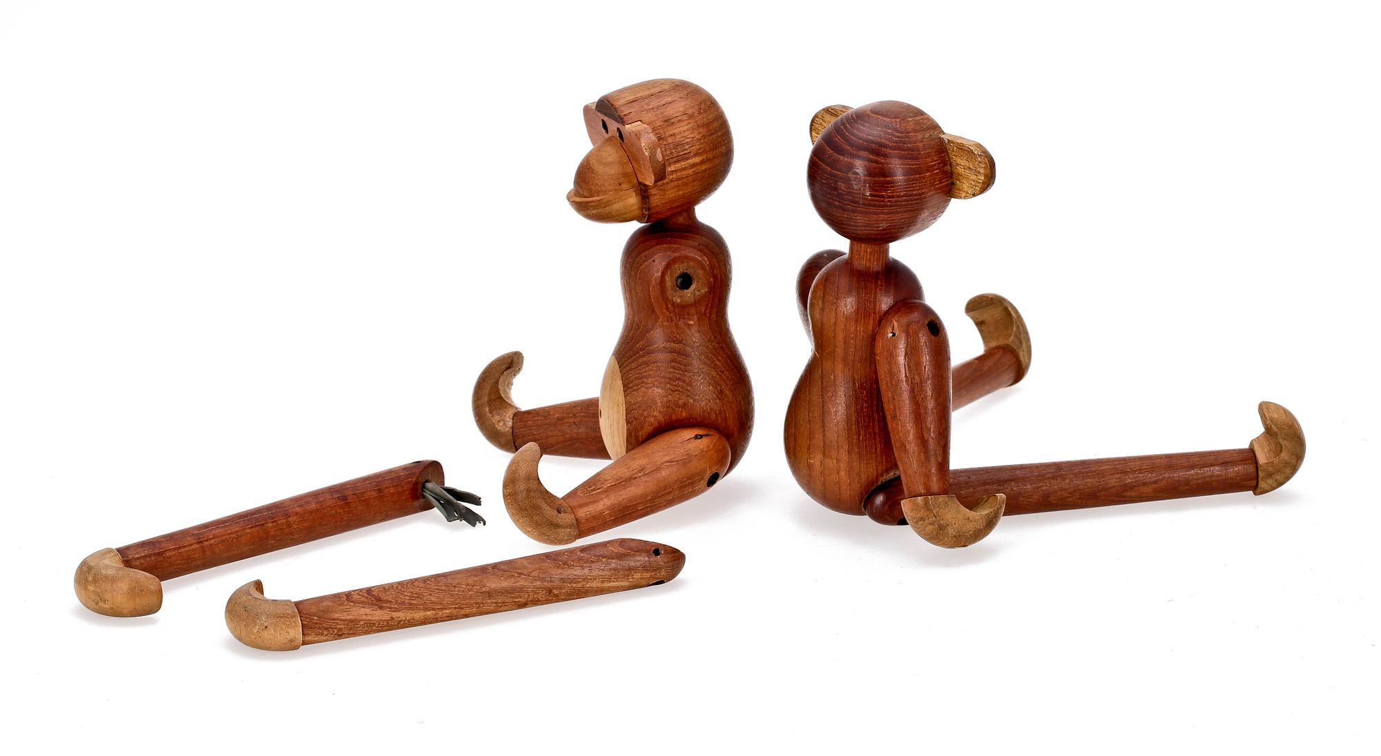 FIGURINER, 2 st, trä, Kay Bojesen Danmark.