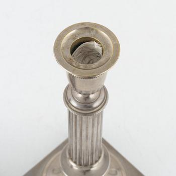 Carl Keijser & Co, a pair of Gustavian style candlesticks, first half of the 20th Century.