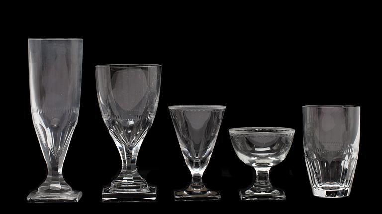 GLASSERVIS, glas, 61 delar, Kosta, 1900-tal.