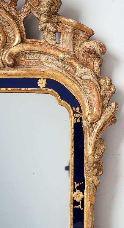 SPEGELLAMPETT, för två ljus, av Johan Åkerblad 1769 (mästare i Stockholm 1758-1799), rokoko.