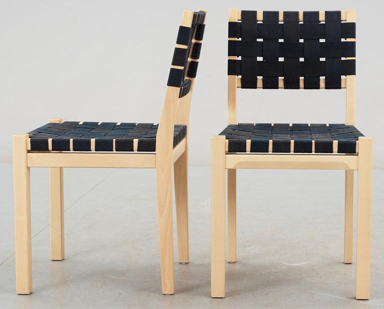STOLAR, 4 st, modell nr 615, formgiven av Aino Aalto 1939, Artek.