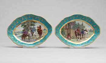 FAT, ett par, porslin. "Sévres", troligen 1800-tal.