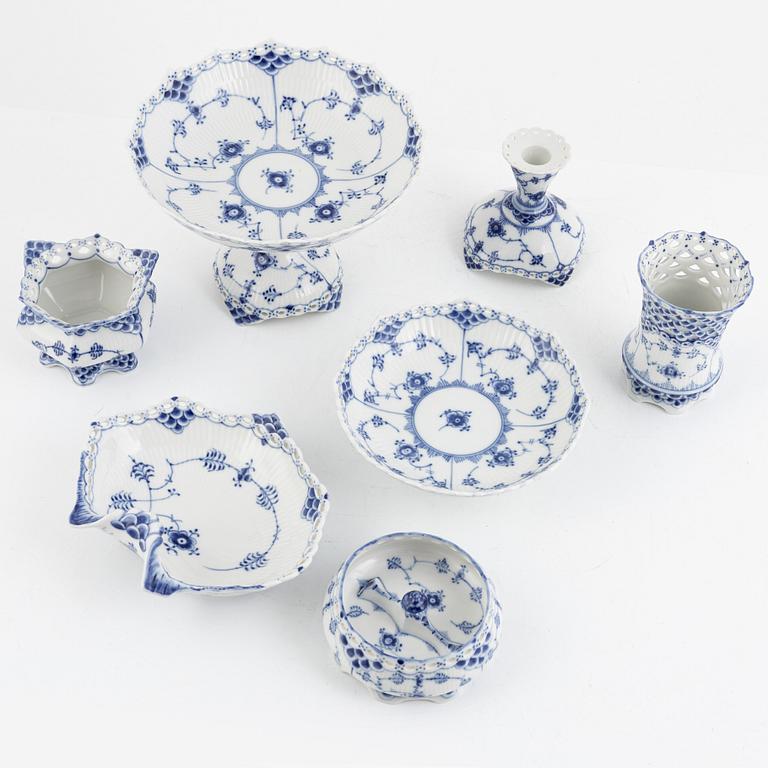 Coffee service, porcelain, 39 pieces, "Musselmalet", Royal Copenhagen, Denmark.