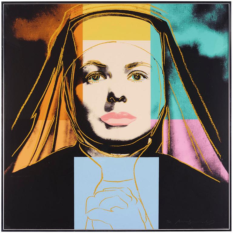 Andy Warhol, "Three portraits of Ingrid Bergman by Andy Warhol".