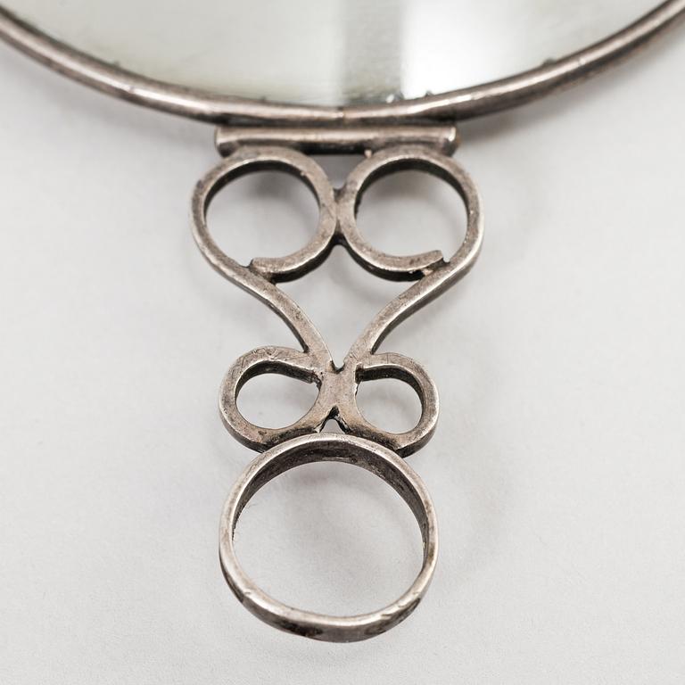 LÄSGLAS, silver och glas, Norrköping 1838.
