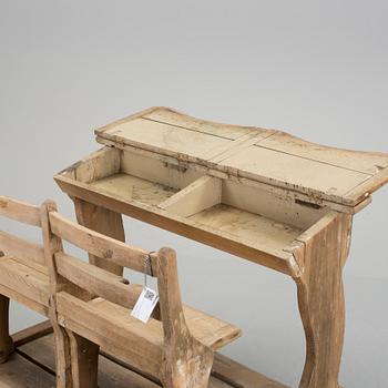 SKOLBÄNK, allmoge, sent 1800-tal.